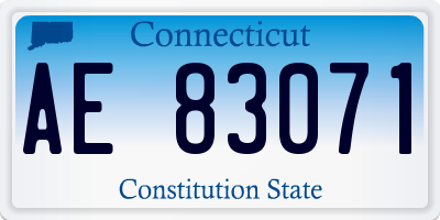 CT license plate AE83071