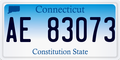 CT license plate AE83073