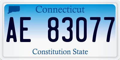 CT license plate AE83077