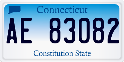 CT license plate AE83082