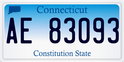 CT license plate AE83093