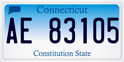CT license plate AE83105