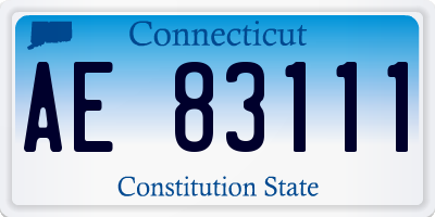 CT license plate AE83111