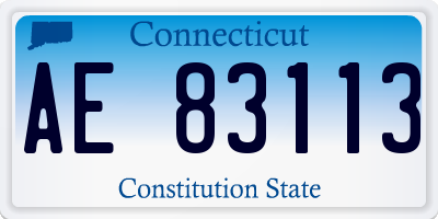 CT license plate AE83113