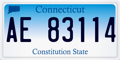 CT license plate AE83114