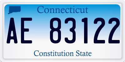 CT license plate AE83122