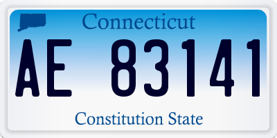 CT license plate AE83141