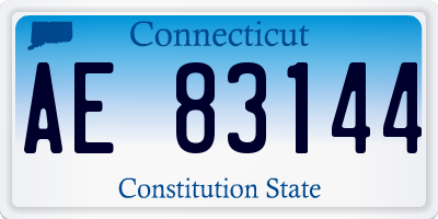 CT license plate AE83144