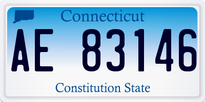 CT license plate AE83146