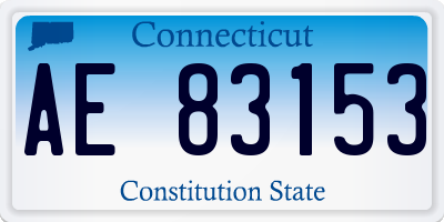CT license plate AE83153