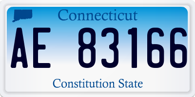 CT license plate AE83166