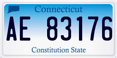 CT license plate AE83176