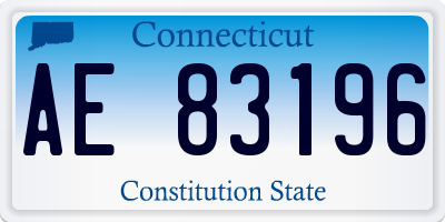 CT license plate AE83196