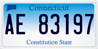 CT license plate AE83197