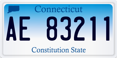 CT license plate AE83211