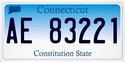 CT license plate AE83221