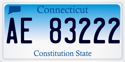 CT license plate AE83222