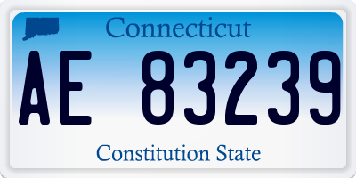 CT license plate AE83239