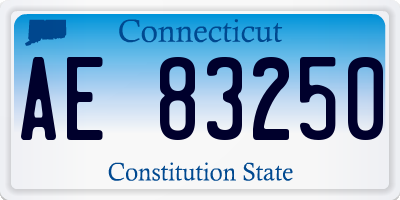CT license plate AE83250