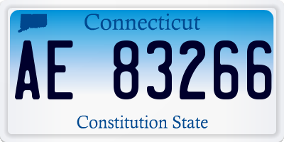 CT license plate AE83266