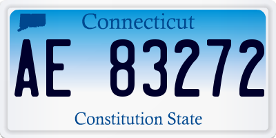 CT license plate AE83272