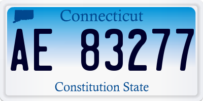 CT license plate AE83277