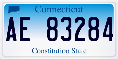 CT license plate AE83284