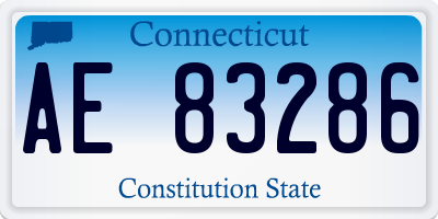 CT license plate AE83286