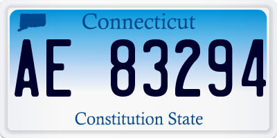 CT license plate AE83294