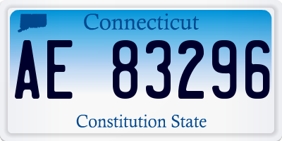 CT license plate AE83296