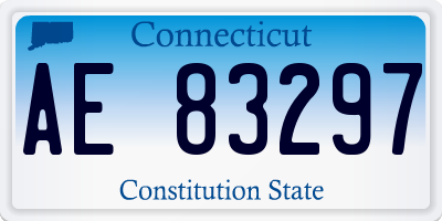 CT license plate AE83297