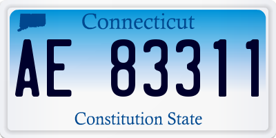 CT license plate AE83311