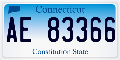 CT license plate AE83366