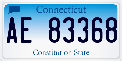 CT license plate AE83368