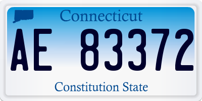 CT license plate AE83372