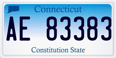 CT license plate AE83383