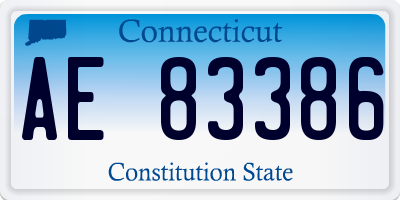 CT license plate AE83386