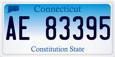 CT license plate AE83395