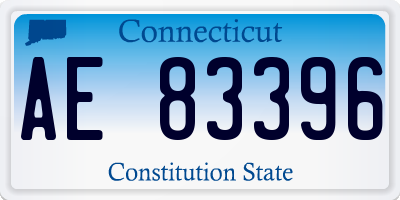 CT license plate AE83396