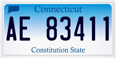 CT license plate AE83411