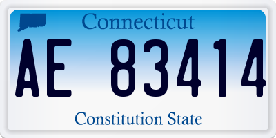 CT license plate AE83414