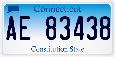 CT license plate AE83438
