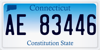 CT license plate AE83446