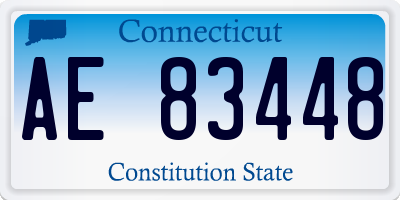 CT license plate AE83448