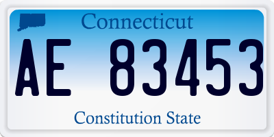 CT license plate AE83453