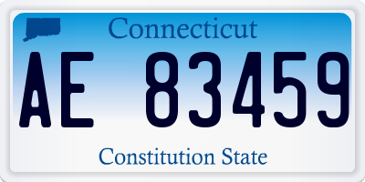 CT license plate AE83459