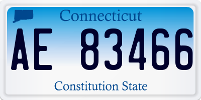CT license plate AE83466