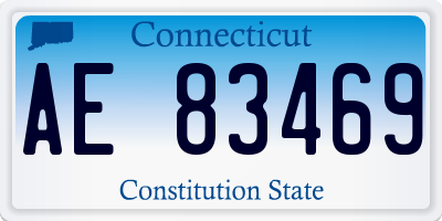 CT license plate AE83469