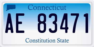 CT license plate AE83471