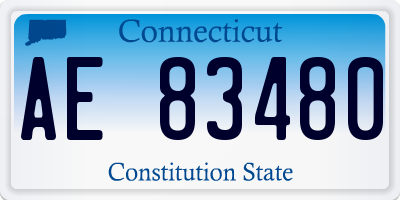 CT license plate AE83480